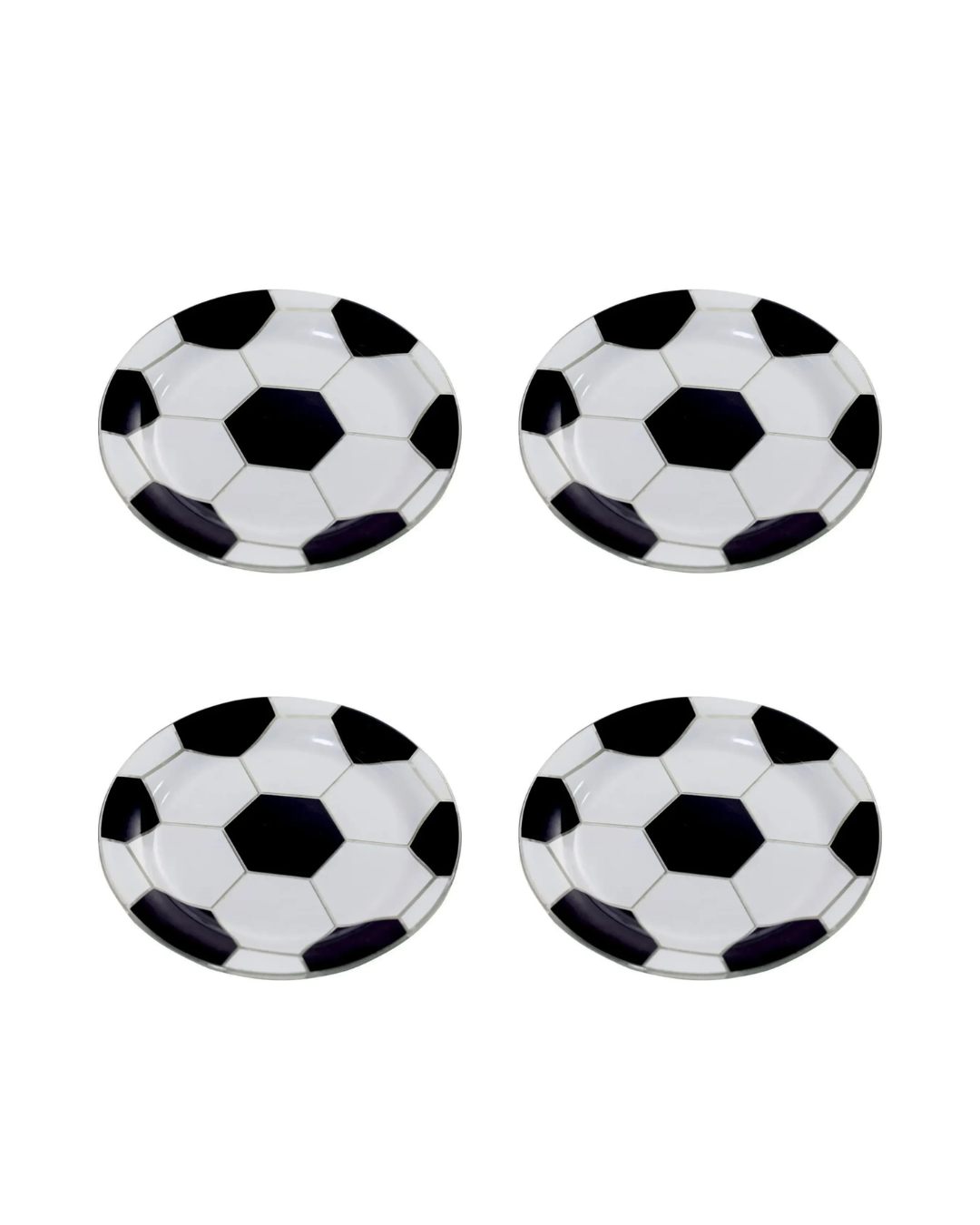 Kit de 4 Pratos de Sobremesa Bola de Futebol