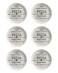 Conjunto com 6 Pratos Rasos de Pizza
