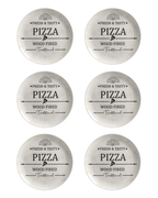Conjunto com 6 Pratos Rasos de Pizza