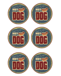 Conjunto com 6 Pratos de Sobremesa Hot Dog
