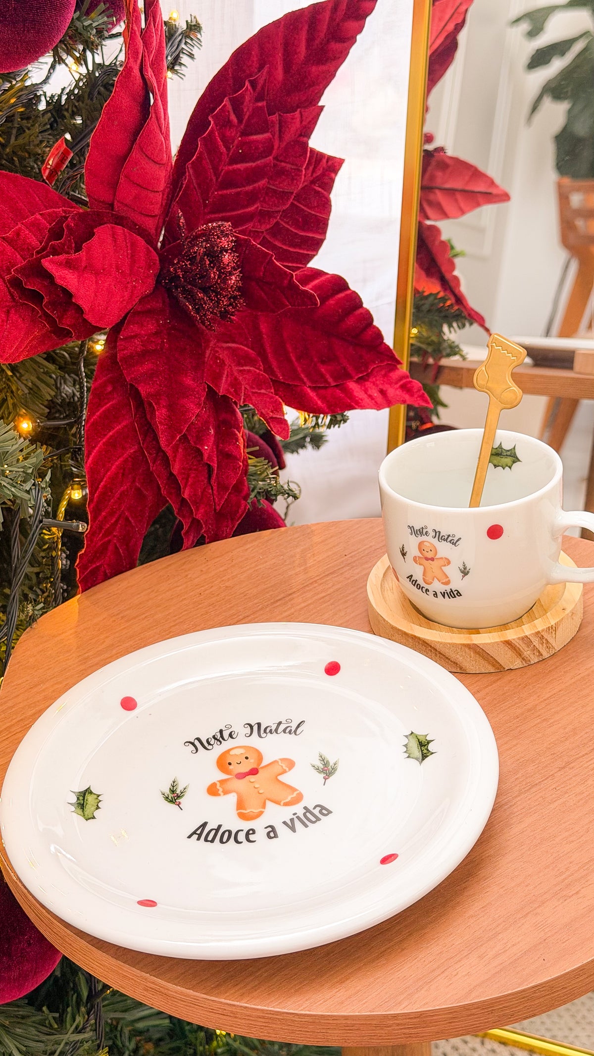 Conjunto com 6 Pratos de Sobremesa Gingerbread