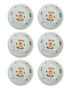 Conjunto com 6 Pratos de Sobremesa Gingerbread