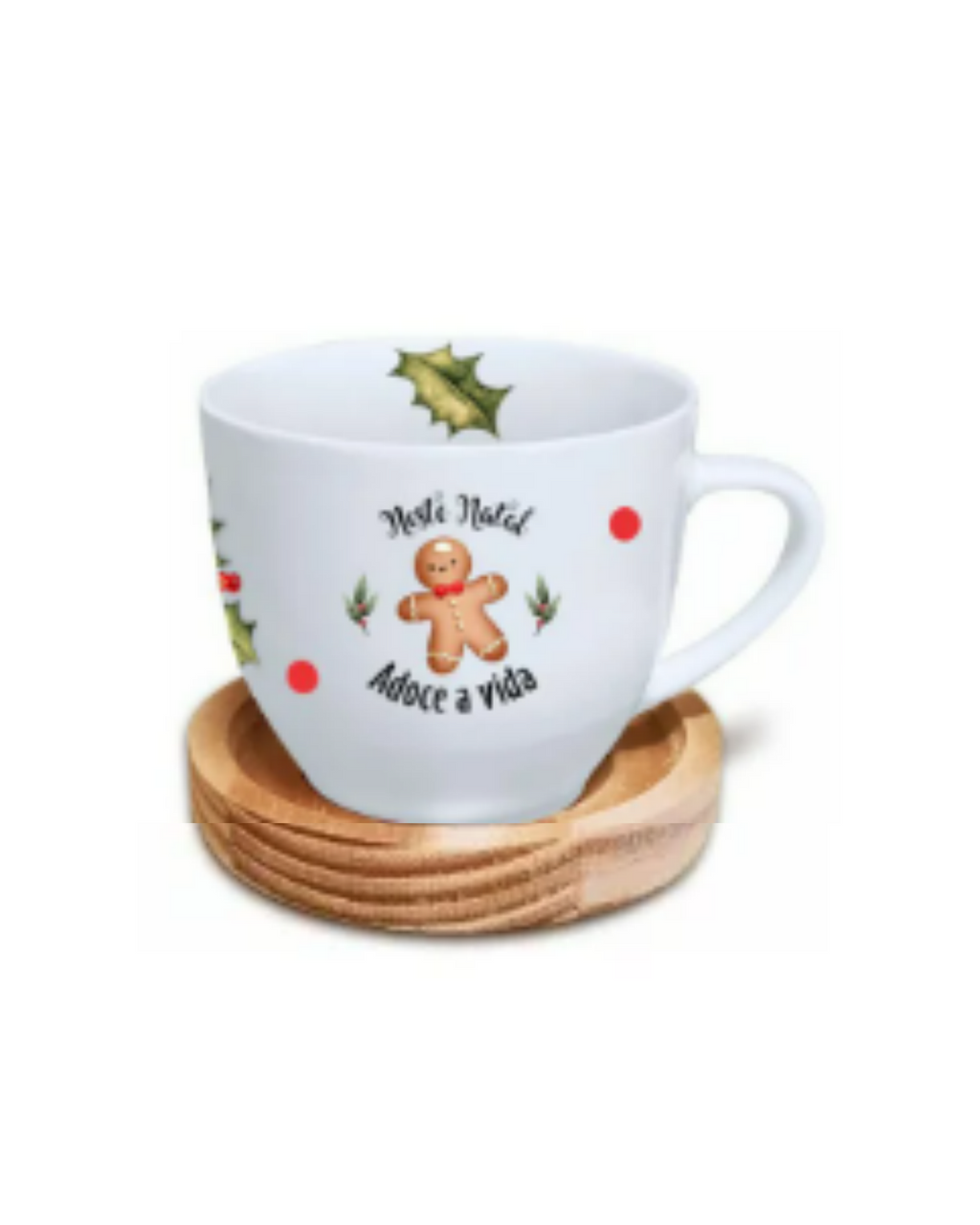 Conjunto com 4 Xícaras Gingerbread