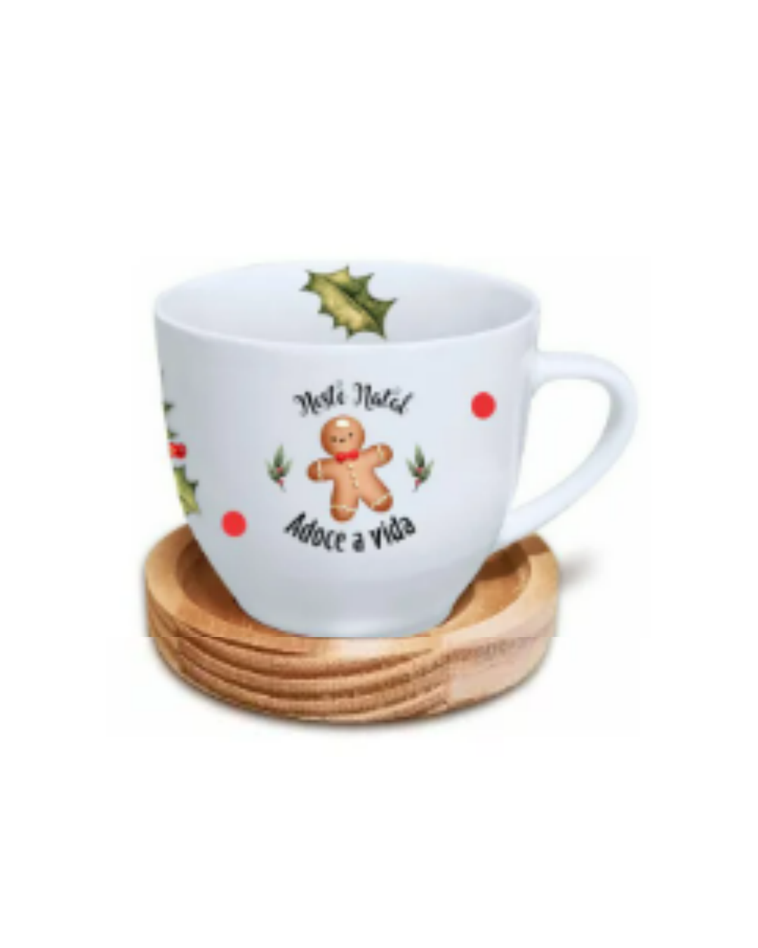 Conjunto com 4 Xícaras Gingerbread
