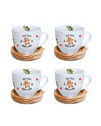 Conjunto com 4 Xícaras Gingerbread