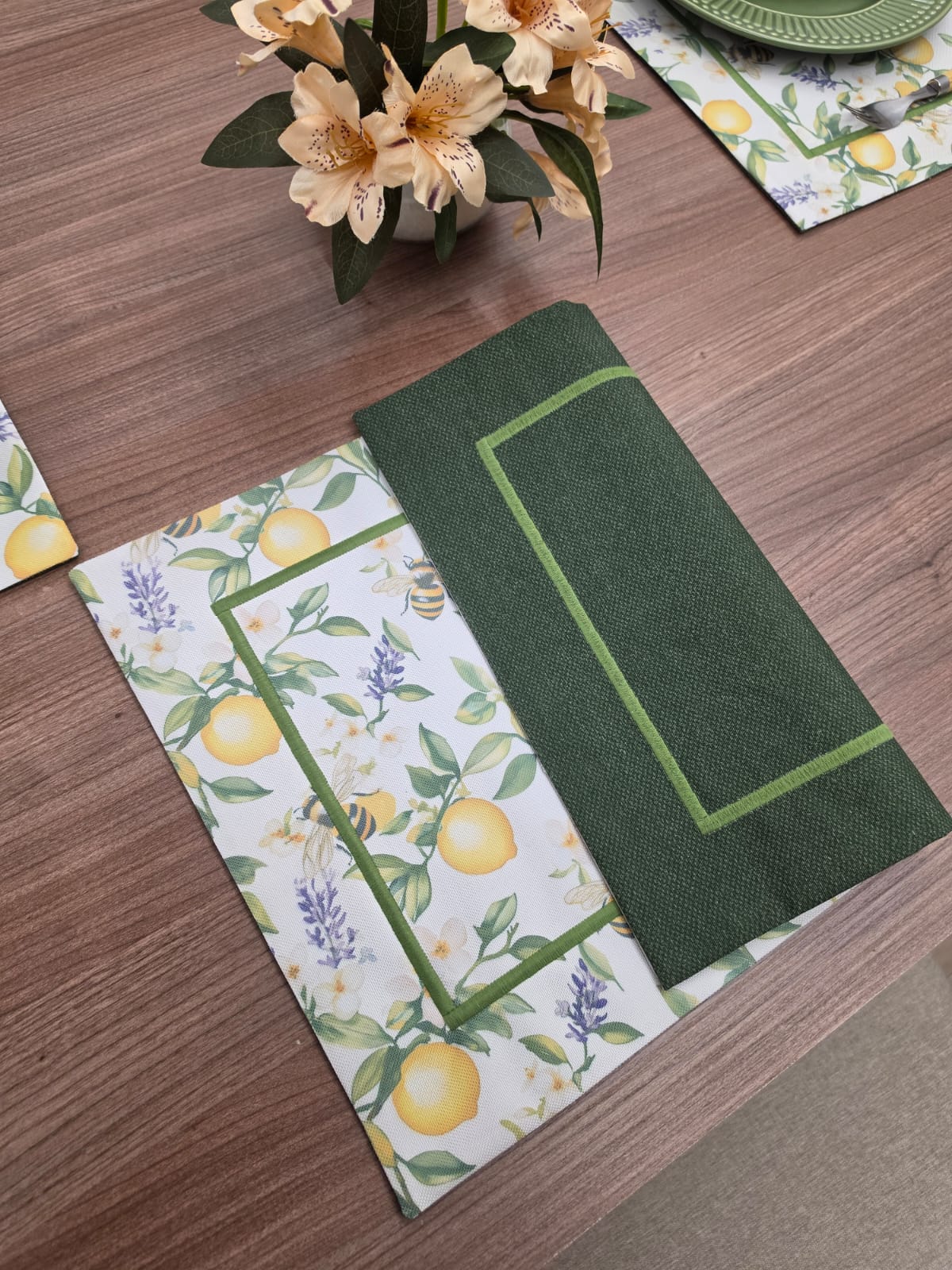 Lugar Americano Floral Siciliano