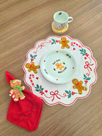Conjunto com 4 Pratos de Sobremesa Gingerbread
