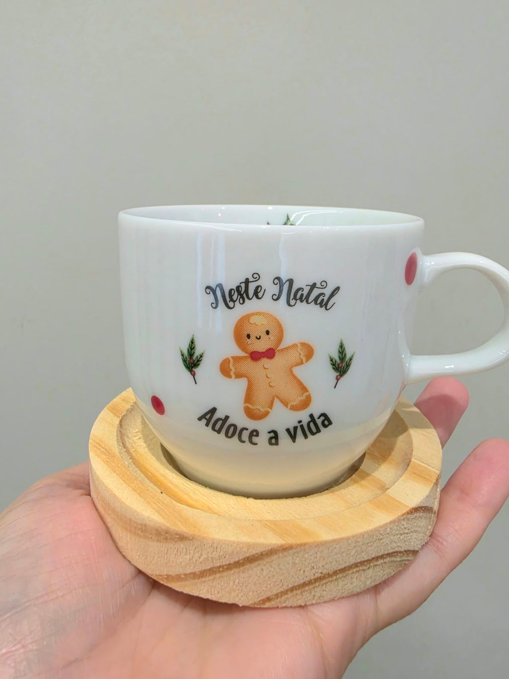 Conjunto com 4 Xícaras Gingerbread