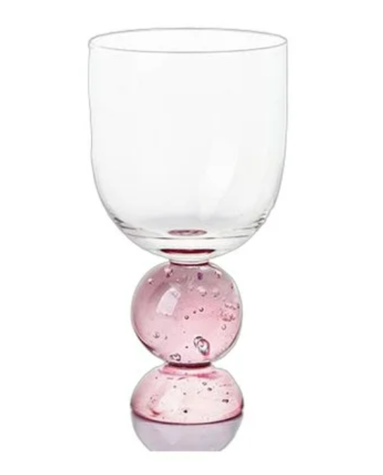 Taça Bubble Meia Lua Rosa
